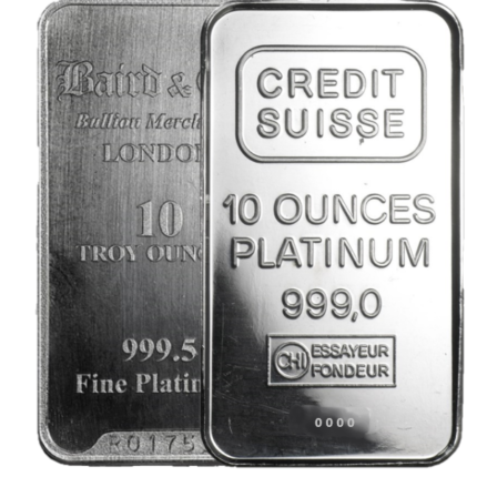 10 oz Platinum Bars
