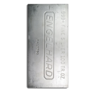 Silver 100 ounce Engelhard Bar