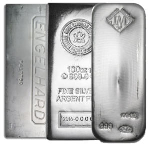 Silver 100 ounce Bars