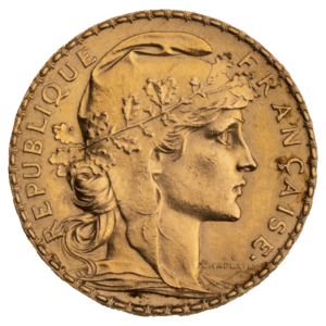 Gold French 20 Francs - Rooster