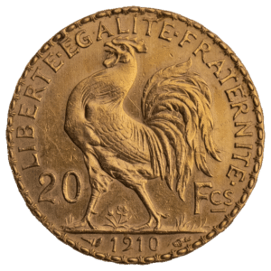 Gold French 20 Francs - Rooster