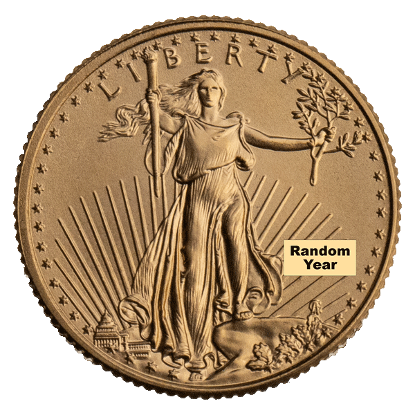 1/10 oz Gold American Eagle (BU) | Random Year