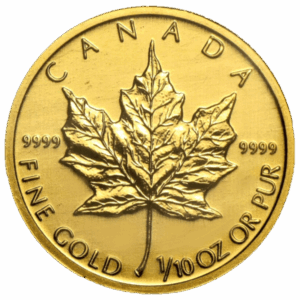1/10 oz Canada Gold Maple Leaf (BU) | Random Year
