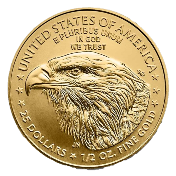 1/2 ounce 25 dollar Gold American Eagle coin