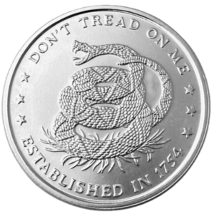 Silver 1 oz Don't Tread On Me Round