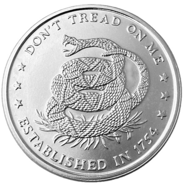 Silver 1 oz Don't Tread On Me Round