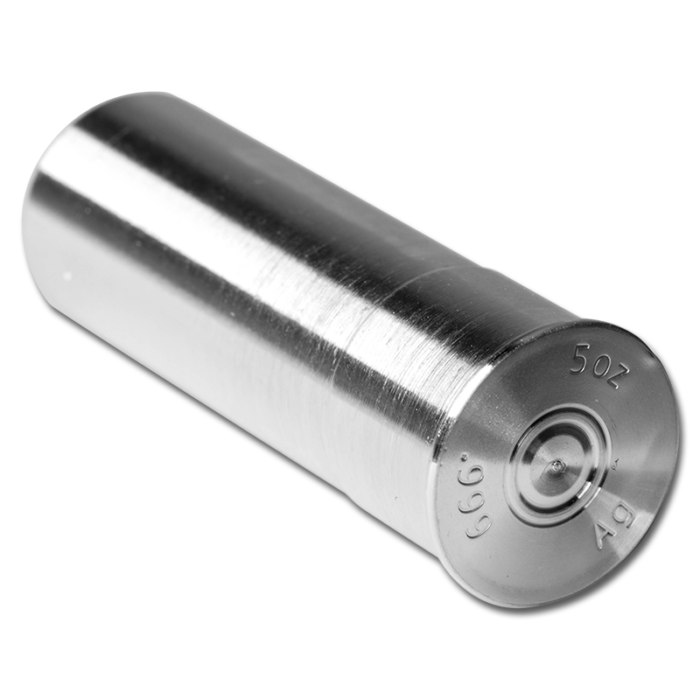 5 oz Silver Replica Shotgun Shell - 12 Gauge