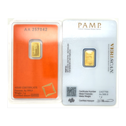 Gold 1 Gram Bar | In Assay Card – Our Choice