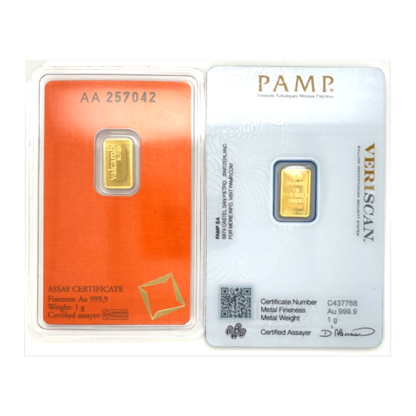 Gold 1 Gram Bar | In Assay Card – Our Choice