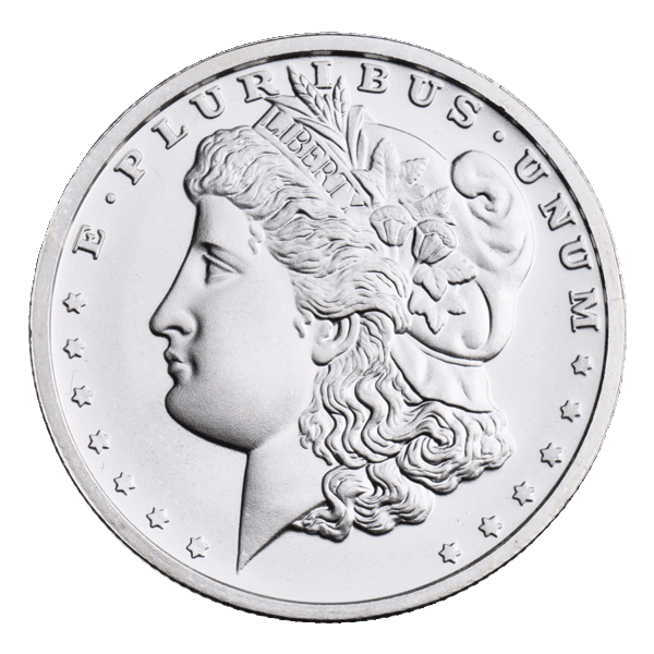 Silver 1 oz Morgan Dollar Style Round