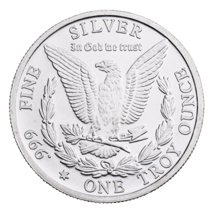 Silver 1 oz Morgan Dollar Style Round