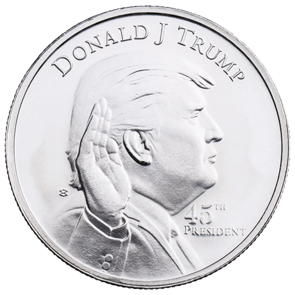 Silver 1 ounce Trump Round