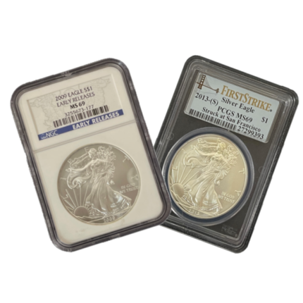MS69 Silver American Eagle | Random Year/PCGS or NGC/Designation