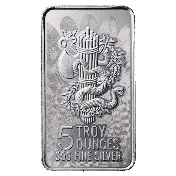 Silver 5 oz Bar Unity and Liberty