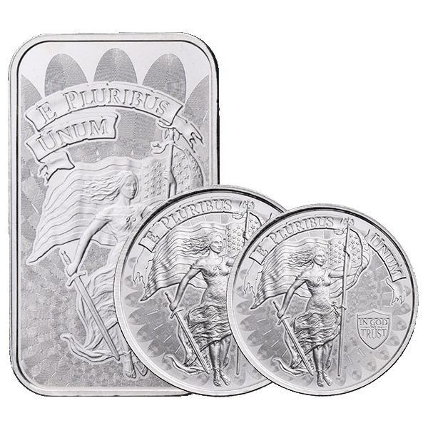 4 oz Silver Unity and Liberty Stack