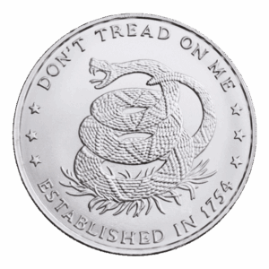 Silver 1 oz Don't Tread On Me Round