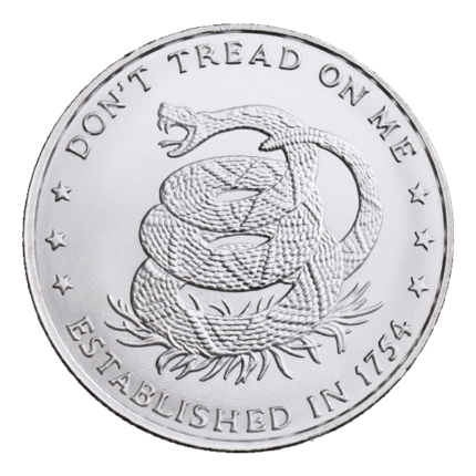 Silver 1 oz Don't Tread On Me Round