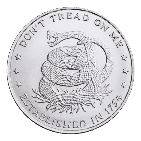 Silver 1 oz Don't Tread On Me Round