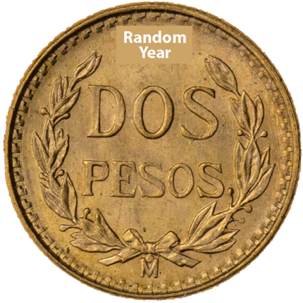 Gold Mexico 2 Pesos | Random Year