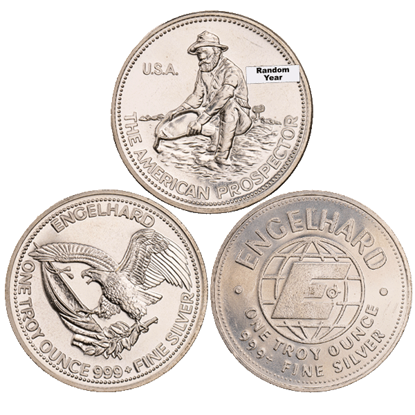 Silver Engelhard Prospector Round 1 oz | Random Year