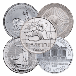 Silver 1 oz Coin - Random Design, Mint and Year | Varied Condition
