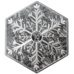 Silver 10 oz Bar | Holiday Snowflake