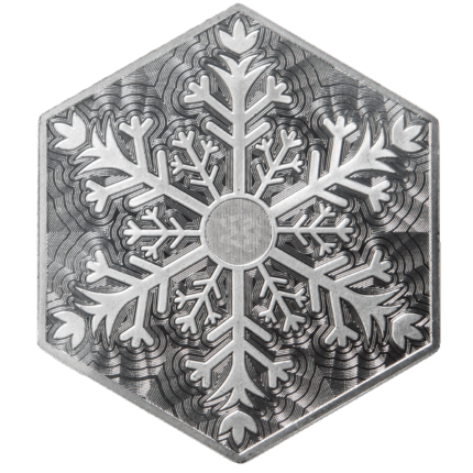 Silver 10 oz Bar | Holiday Snowflake