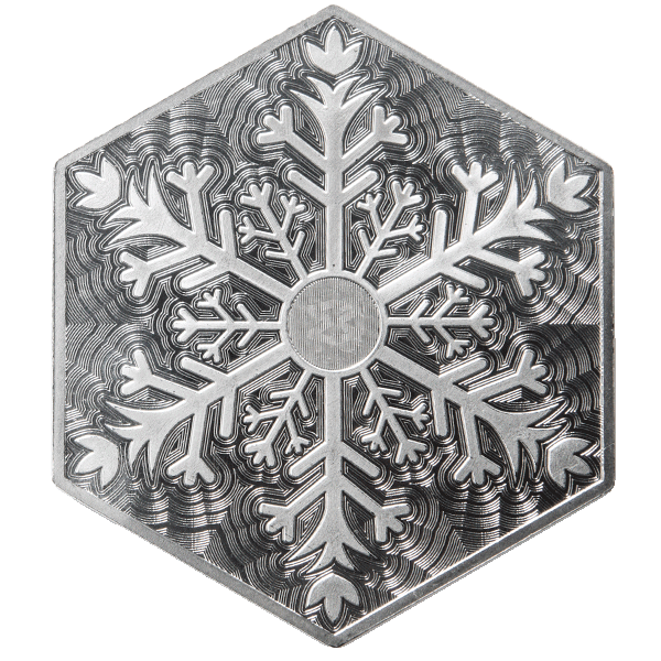 Silver 10 oz Bar | Holiday Snowflake