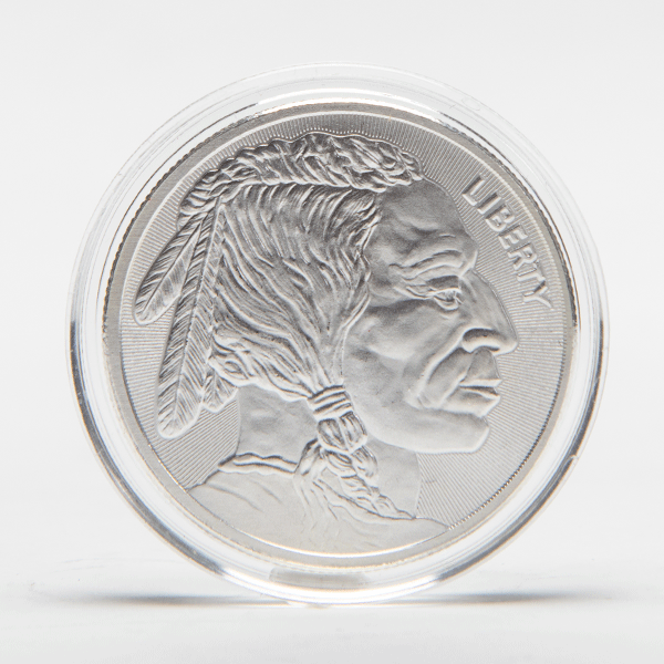 Silver 1 oz Buffalo Round | Encapsulated w/ Velvet Bag