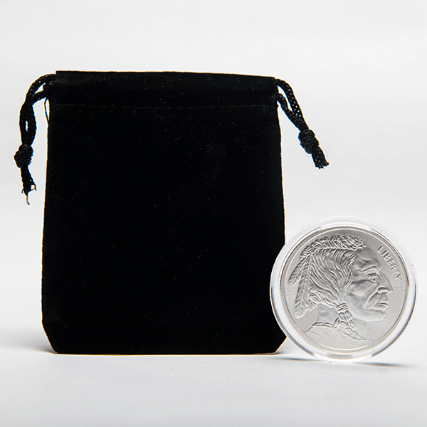 Silver 1 oz Buffalo Round | Encapsulated w/ Velvet Bag