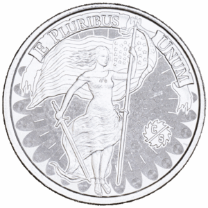 Silver 1 oz Unity and Liberty Round | Encapsulated w/ Velvet Bag