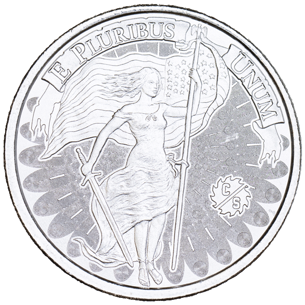 Silver 1 oz Unity and Liberty Round | Encapsulated w/ Velvet Bag