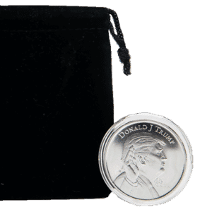 Silver 1 oz Trump Round | Encapsulated w/ Velvet Bag