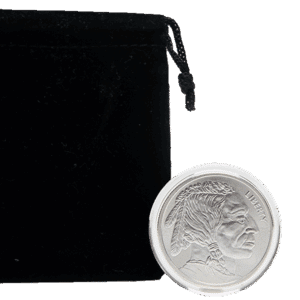 Silver 1 oz Buffalo Round | Encapsulated w/ Velvet Bag