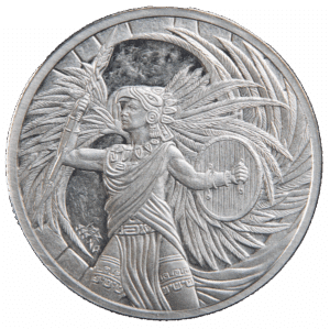 Silver Aztec Series 1 oz Round | Aztec Eagle Warrior
