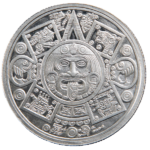 Silver Aztec Series 1 oz Round | Aztec Eagle Warrior