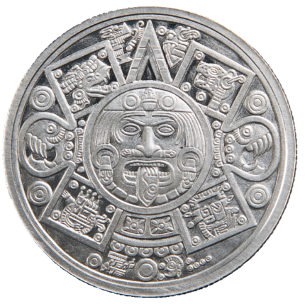 Silver Aztec Series 1 oz Round | Aztec Eagle Warrior