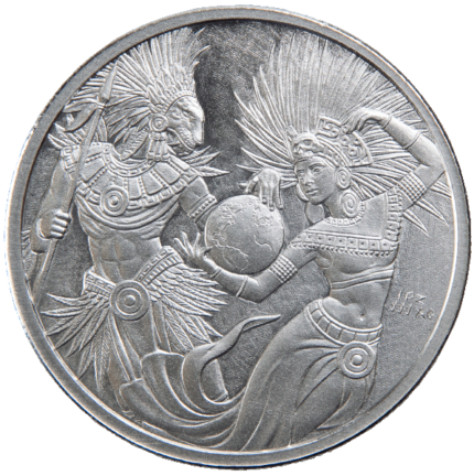 Silver Aztec Series 1 oz Round | Ometeotl - God of Duality