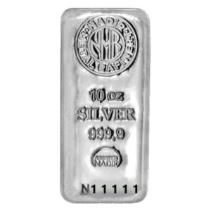 Nadir Metal Rafineri 10 oz Silver Bar
