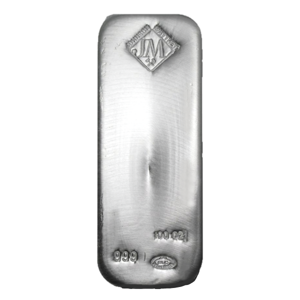 Johnson Matthey 100 oz Silver Bar - Design Our Choice