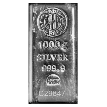 Nadir Metal Rafineri 1 Kilogram Silver Bar