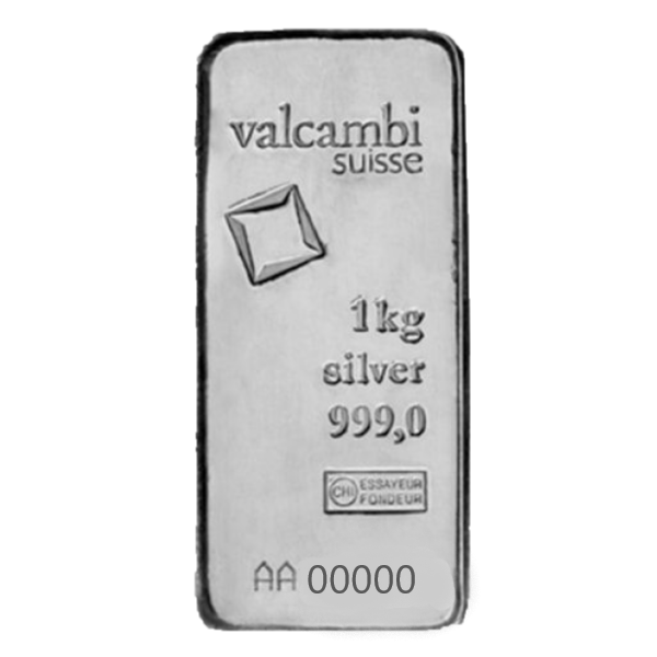 Valcambi 1 kilogram Silver Bar