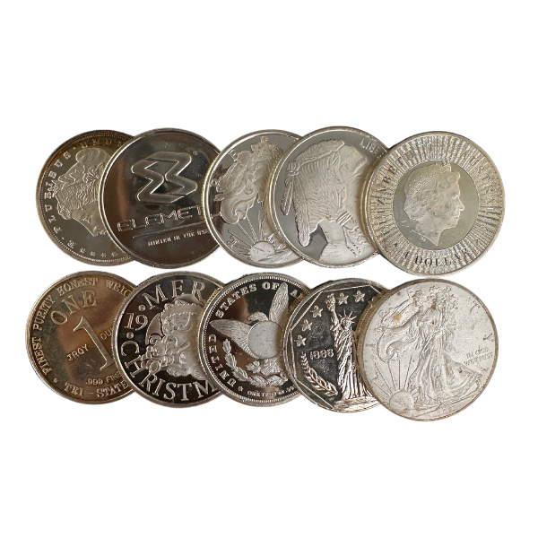 10 oz Mixed Rounds and Coins