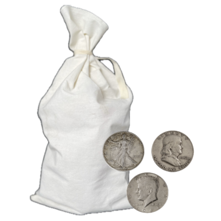 90% Silver Halves ($500.00 Face Value | 1000 Halves) – Average Circulated