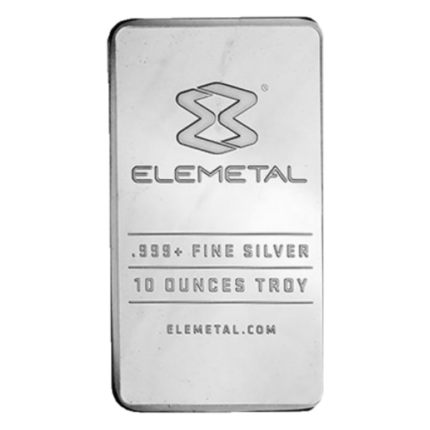 10 oz .999 Fine Silver Elemetal Bar
