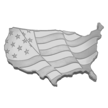 5 oz Silver Elemetal American Flag Bar