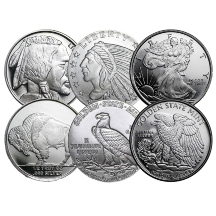 1/2 oz .999 Fine Silver Round - Secondary Market (Our choice)