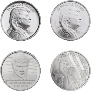 Silver 5 oz Presidential Rounds Stack