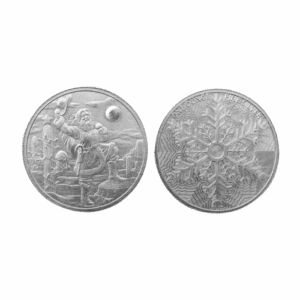 Western Santa 1 oz Silver Christmas Round