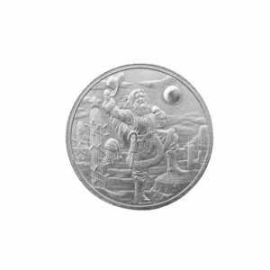Western Santa 1 oz Silver Christmas Round